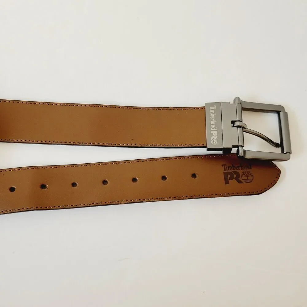 Timberland Genuine Leather Black Classic Casual Size 42/44 Mens Belt